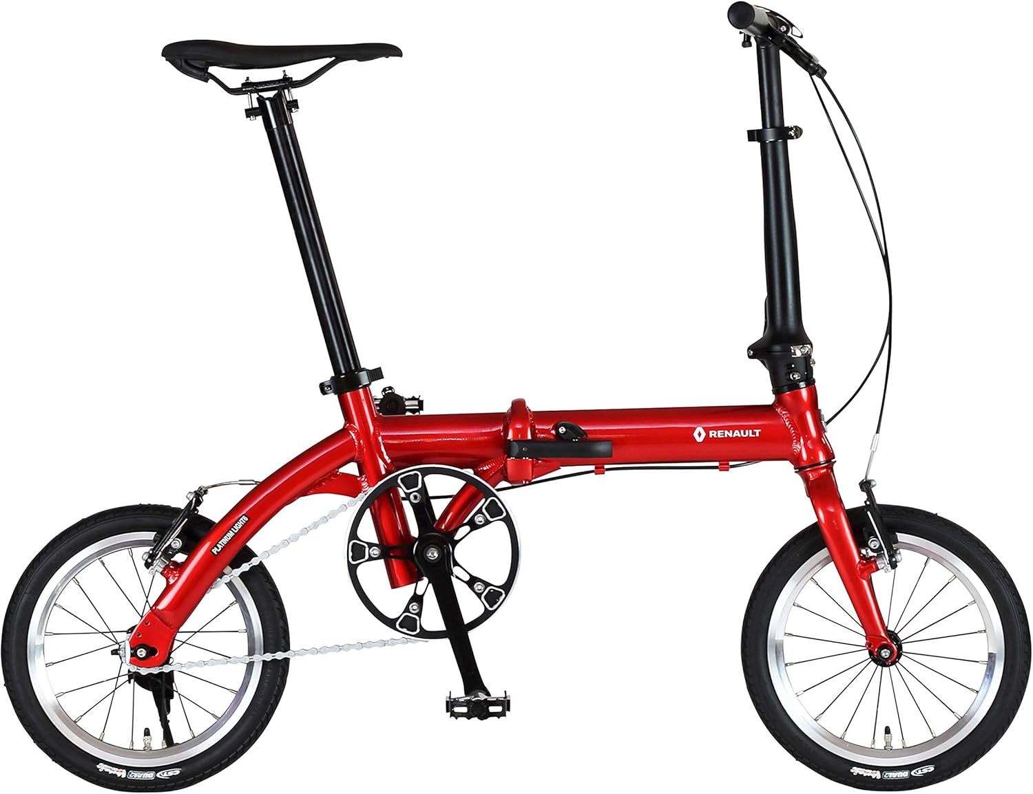 8kg 14英寸 红色 折叠自行车 铝合金车架 超小型 light系列*轻级别